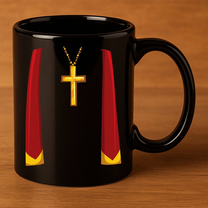 Priest Lazy DIY Halloween Costume Minister Pastor Preacher 11oz C Handle Ceramic Mug