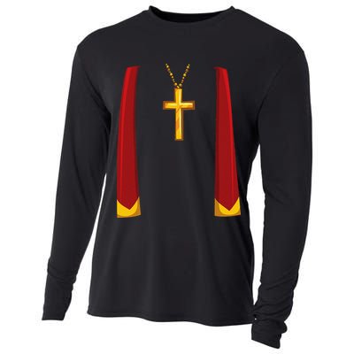 Priest Lazy DIY Halloween Costume Minister Pastor Preacher Cooling Performance Long Sleeve Crew
