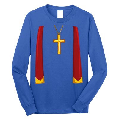 Priest Lazy DIY Halloween Costume Minister Pastor Preacher Long Sleeve Shirt