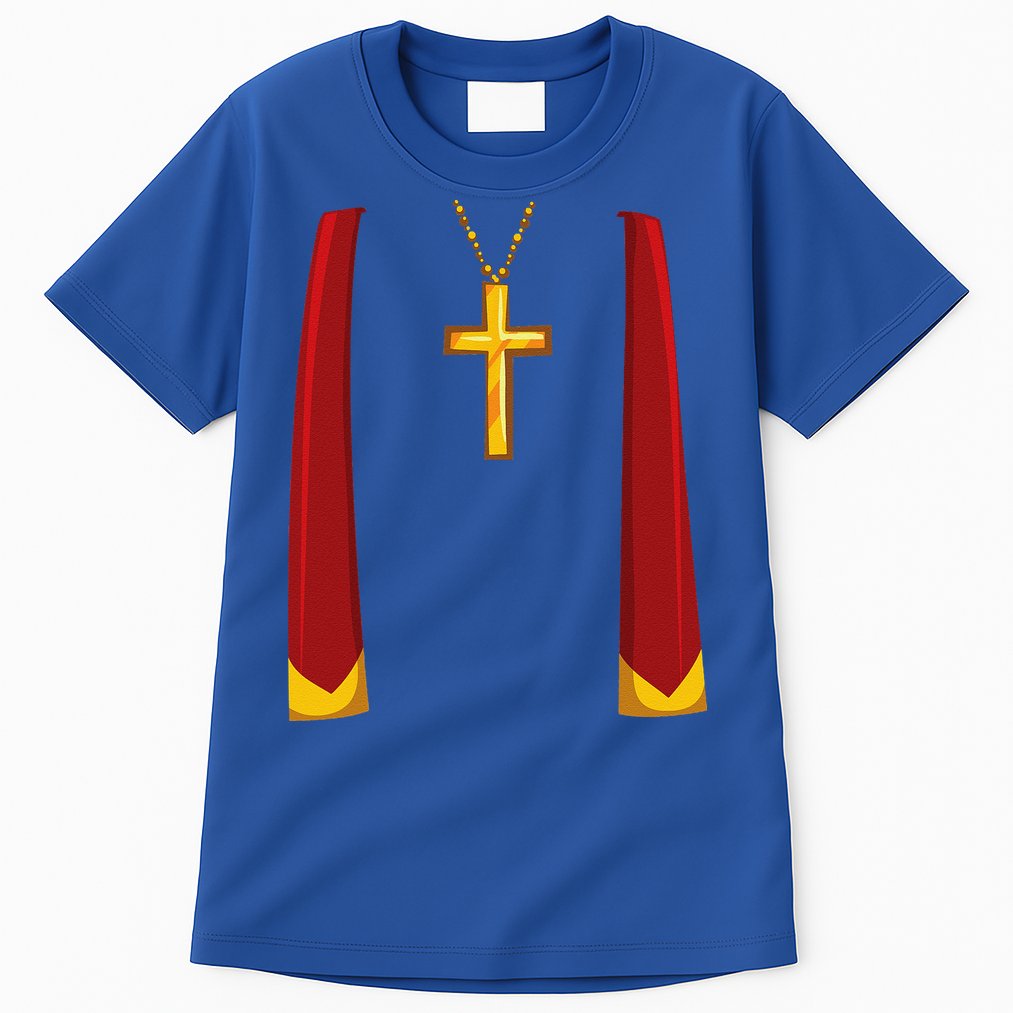 Priest Lazy DIY Halloween Costume Minister Pastor Preacher Tall T-Shirt