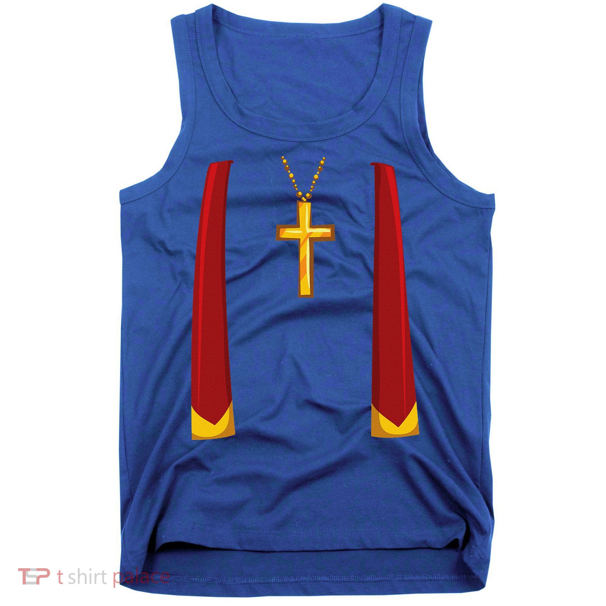 Priest Lazy DIY Halloween Costume Minister Pastor Preacher Tank Top