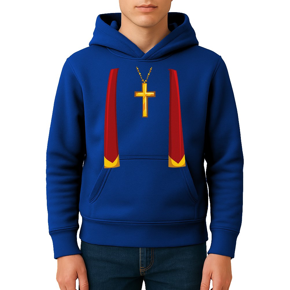 Priest Lazy DIY Halloween Costume Minister Pastor Preacher Kids Hoodie