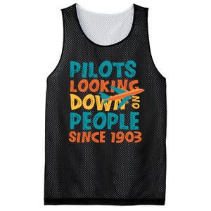 Pilots Looking Down On People Since 1903 Funny Mesh Reversible Basketball Jersey Tank