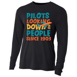 Pilots Looking Down On People Since 1903 Funny Cooling Performance Long Sleeve Crew