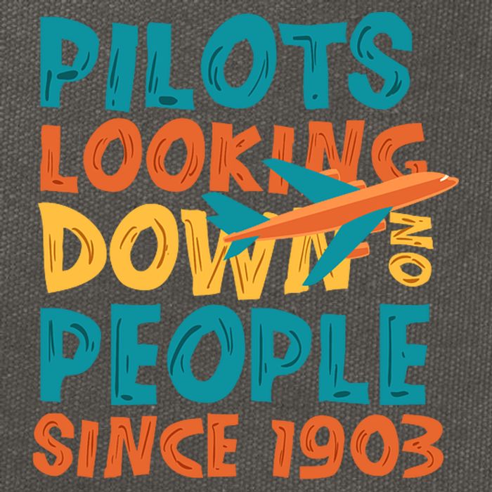 Pilots Looking Down On People Since 1903 Funny Cotton Canvas Backpack