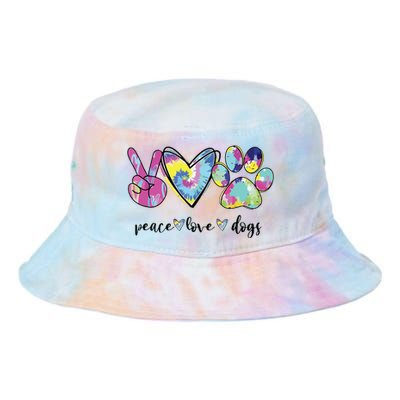 Peace Love Dogs Lover Puppy Paw Dog Tie Dye Newport Bucket Hat