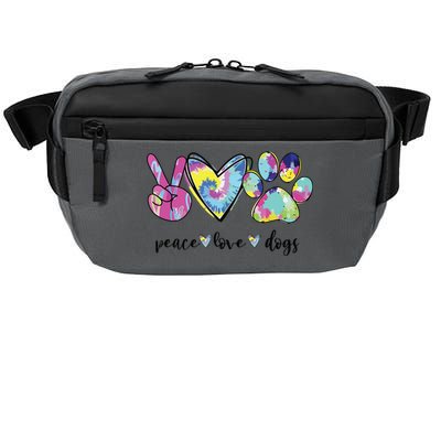 Peace Love Dogs Lover Puppy Paw Dog Crossbody Pack