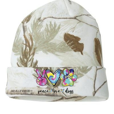 Peace Love Dogs Lover Puppy Paw Dog Kati Licensed 12" Camo Beanie