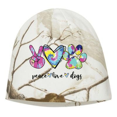 Peace Love Dogs Lover Puppy Paw Dog Kati - Camo Knit Beanie