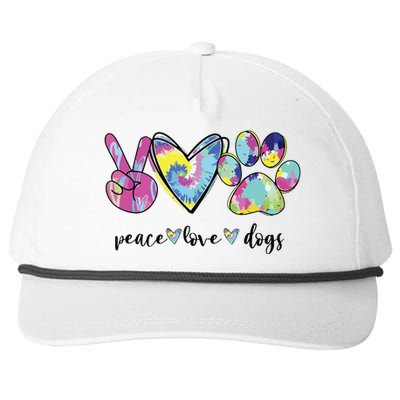 Peace Love Dogs Lover Puppy Paw Dog Snapback Five-Panel Rope Hat