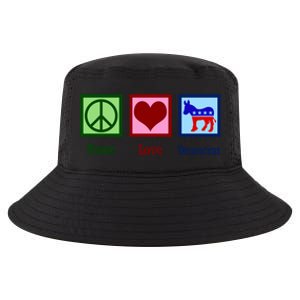 Peace Love Democrat Donkey Cute Democratic Party Gift Cool Comfort Performance Bucket Hat