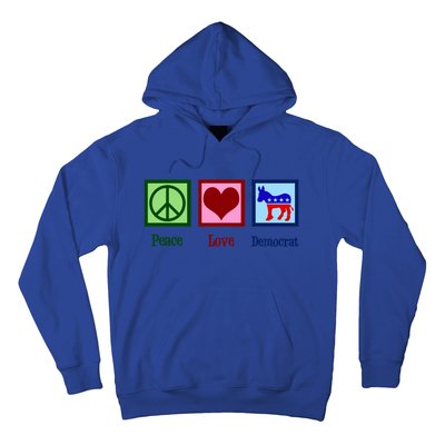 Peace Love Democrat Donkey Cute Democratic Party Gift Hoodie