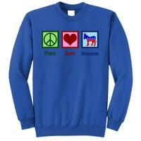 Peace Love Democrat Donkey Cute Democratic Party Gift Sweatshirt