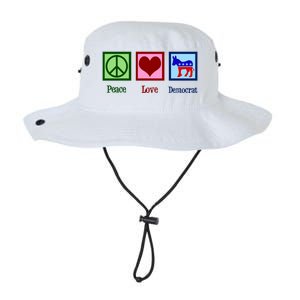 Peace Love Democrat Donkey Cute Democratic Party Gift Legacy Cool Fit Booney Bucket Hat