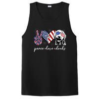 Peace Love Doods Goldendoodle Usa Flag Doodle 4th Of July PosiCharge Competitor Tank