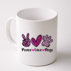 Peace Love Dogs Leopard Dog Paw Dog Mom Cute Mother's Day Coffee Mug