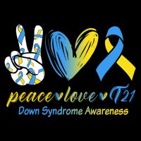 Peace Love Down Syndrome Ribbon Impact Tech Backpack