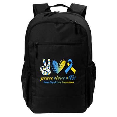 Peace Love Down Syndrome Ribbon Backpack