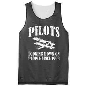 Pilots Looking Down On People Since 1903 Funny Pilot Mesh Reversible Basketball Jersey Tank