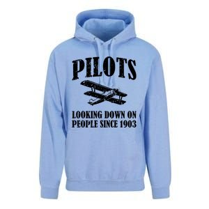 Pilots Looking Down On People Since 1903 Funny Pilot Unisex Surf Hoodie