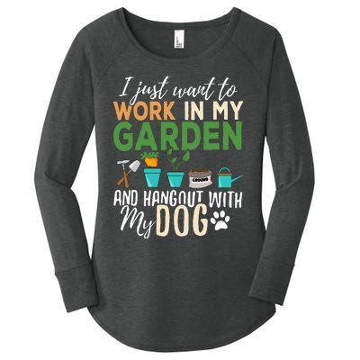 Plant Lover's Delight Unique Gardening Gifts for Pet Owners Women's Perfect Tri Tunic Long Sleeve Shirt