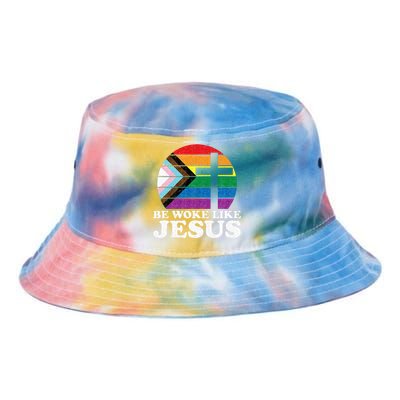 Pride Liberal Democrat Be Woke Like Jesus Christian Ally Tie Dye Newport Bucket Hat