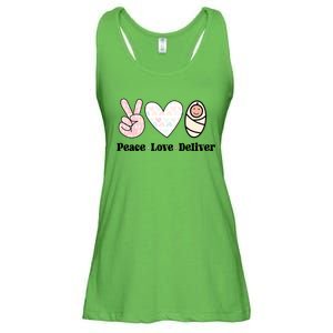 Peace Love Deliver Labor And Delivery Nurse L And D Nursing Cool Gift Ladies Essential Flowy Tank