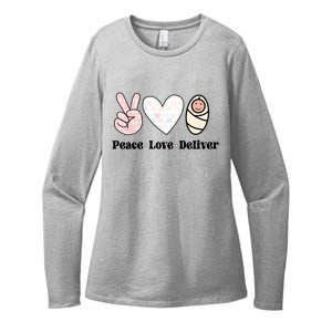 Peace Love Deliver Labor And Delivery Nurse L And D Nursing Cool Gift Womens CVC Long Sleeve Shirt