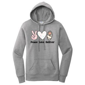 Peace Love Deliver Labor And Delivery Nurse L And D Nursing Cool Gift Women's Pullover Hoodie