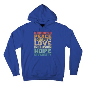 Peace Love Diversity Inclusion Equality Black History Month Cool Gift Hoodie