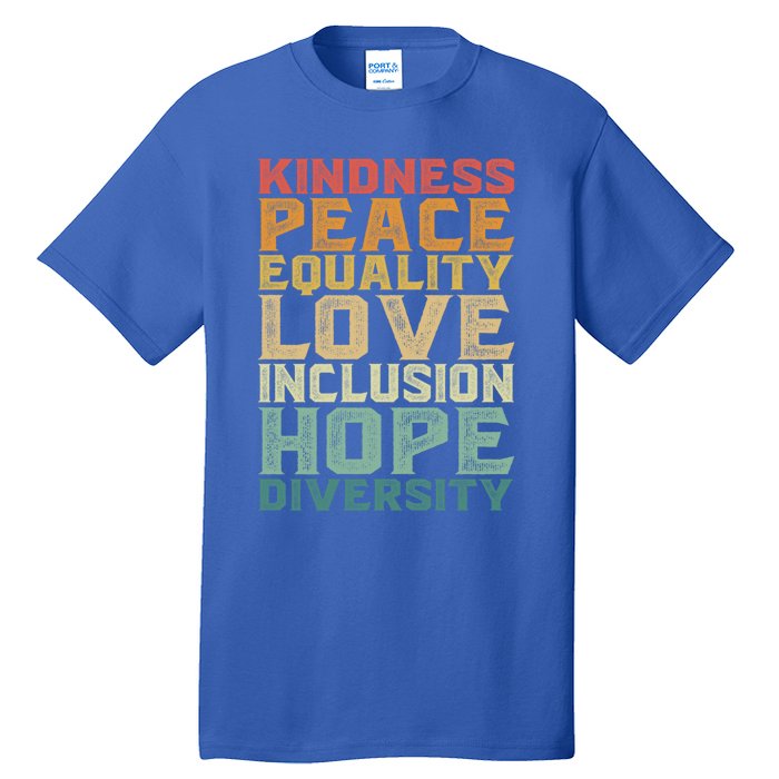 Peace Love Diversity Inclusion Equality Black History Month Cool Gift Tall T-Shirt