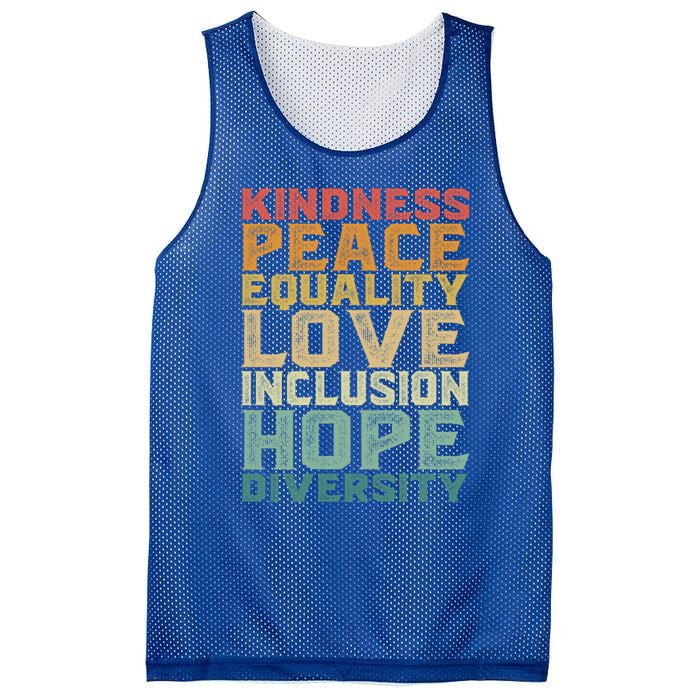 Peace Love Diversity Inclusion Equality Black History Month Cool Gift Mesh Reversible Basketball Jersey Tank