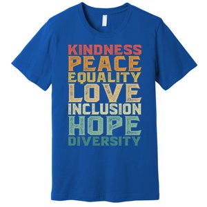 Peace Love Diversity Inclusion Equality Black History Month Cool Gift Premium T-Shirt