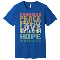 Peace Love Diversity Inclusion Equality Black History Month Cool Gift Premium T-Shirt