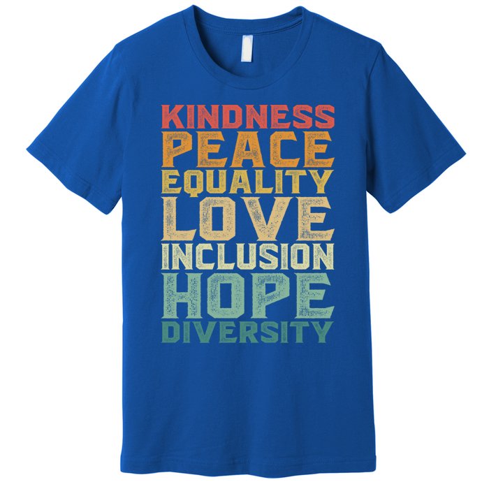 Peace Love Diversity Inclusion Equality Black History Month Cool Gift Premium T-Shirt