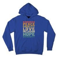 Peace Love Diversity Inclusion Equality Black History Month Cool Gift Tall Hoodie