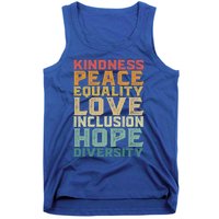 Peace Love Diversity Inclusion Equality Black History Month Cool Gift Tank Top