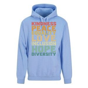 Peace Love Diversity Inclusion Equality Black History Month Cool Gift Unisex Surf Hoodie