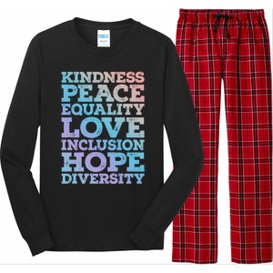 Peace Love Diversity Equality Juneteenth Black History Month Gift Long Sleeve Pajama Set