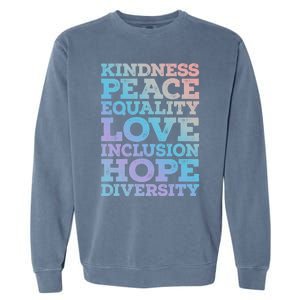 Peace Love Diversity Equality Juneteenth Black History Month Gift Garment-Dyed Sweatshirt