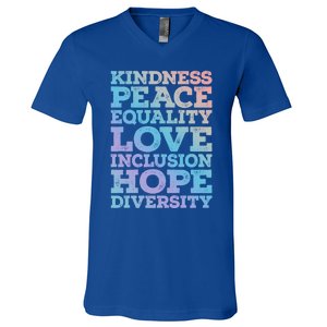 Peace Love Diversity Equality Juneteenth Black History Month Gift V-Neck T-Shirt