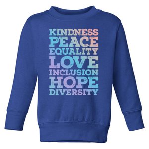 Peace Love Diversity Equality Juneteenth Black History Month Gift Toddler Sweatshirt