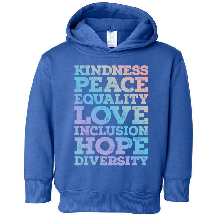 Peace Love Diversity Equality Juneteenth Black History Month Gift Toddler Hoodie