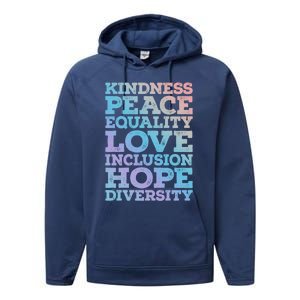 Peace Love Diversity Equality Juneteenth Black History Month Gift Performance Fleece Hoodie