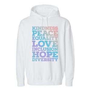 Peace Love Diversity Equality Juneteenth Black History Month Gift Garment-Dyed Fleece Hoodie