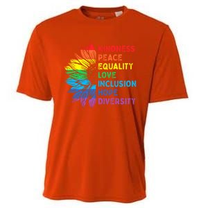 Peace Love Diversity Inclusion Equality Hu Rights Rainbow Gift Cooling Performance Crew T-Shirt