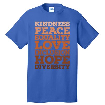 Peace Love Diversity Equality Juneteenth Black History Month Gift Tall T-Shirt