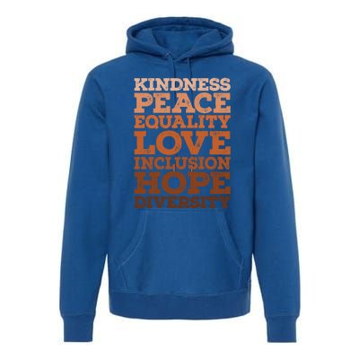 Peace Love Diversity Equality Juneteenth Black History Month Gift Premium Hoodie