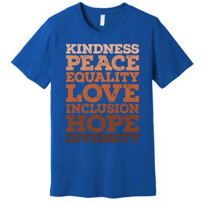 Peace Love Diversity Equality Juneteenth Black History Month Gift Premium T-Shirt