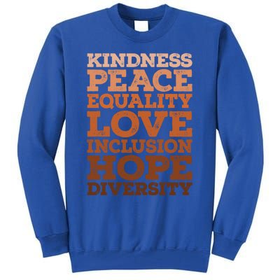 Peace Love Diversity Equality Juneteenth Black History Month Gift Tall Sweatshirt